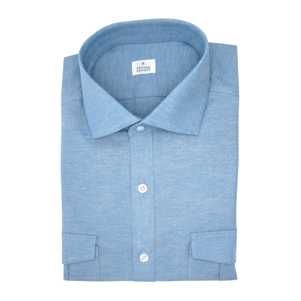 Chemise homme Chambray Japonais Uni Bleu