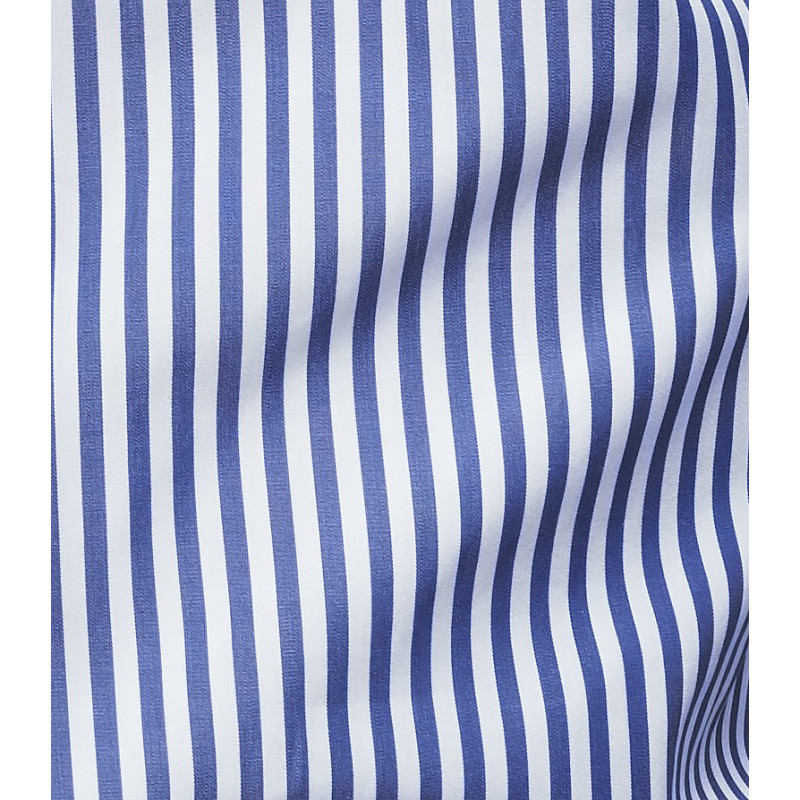 Chemise Popeline Rayée Bleue