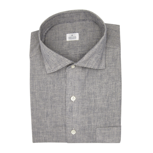 Chemise homme Lin Japonais Uni Bleu