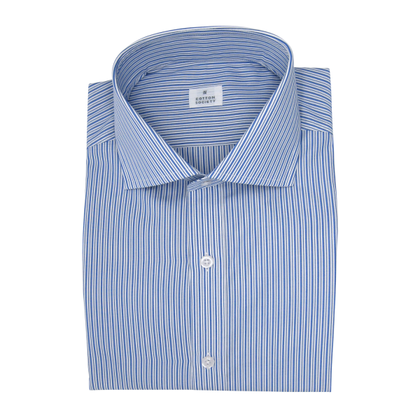 Chemise homme Popeline Carreaux Bleu