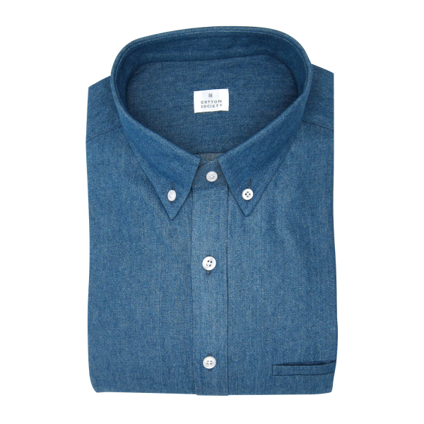 Chemise homme Chambray Uni Bleu