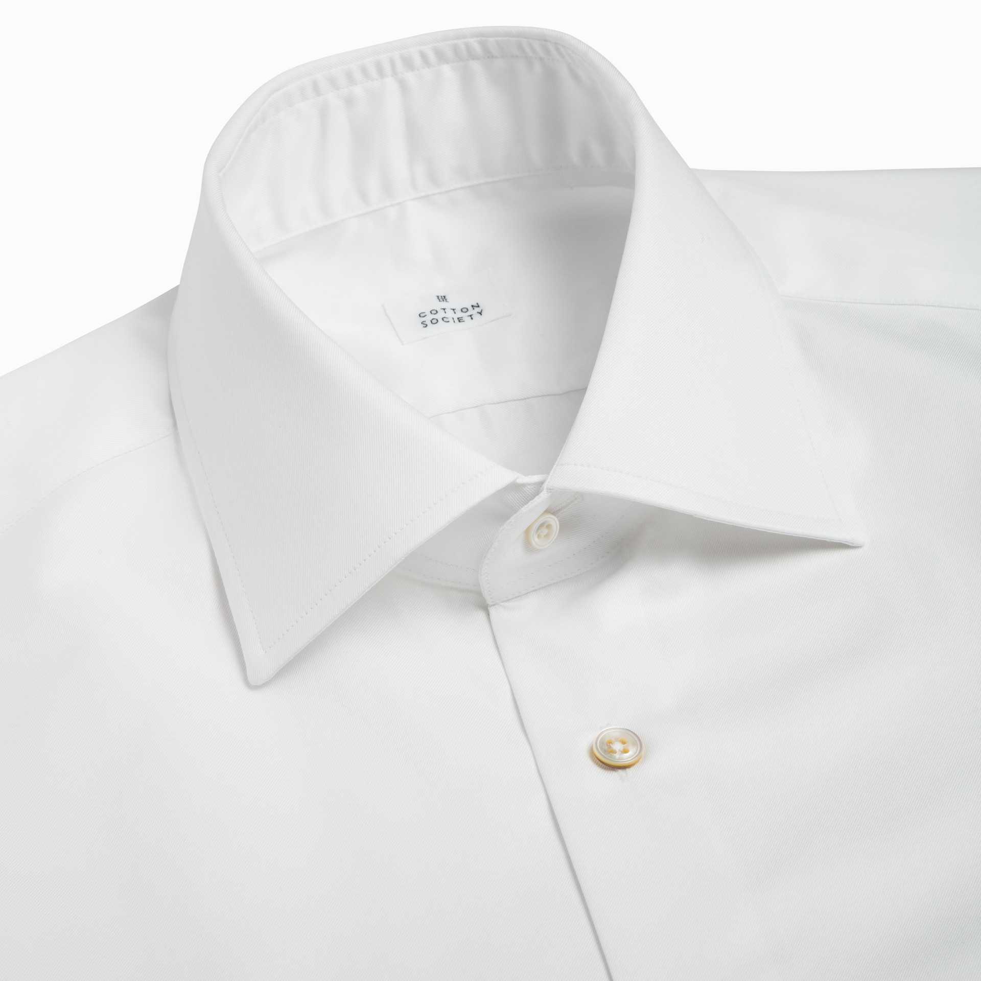 Chemise Twill Uni Blanc