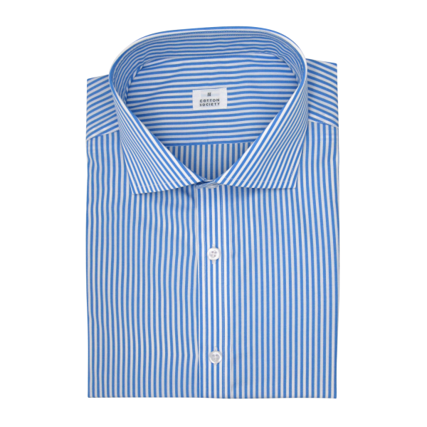 Chemise homme Popeline Rayé Bleu