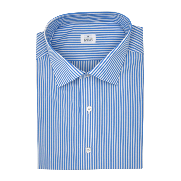 Chemise homme Popeline Rayé Bleu