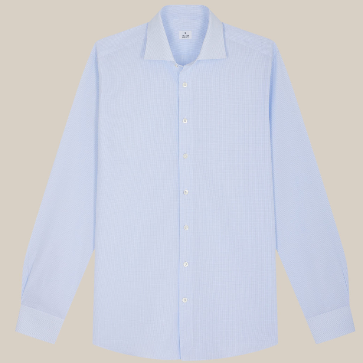 Chemise homme Popeline Carreaux Bleu