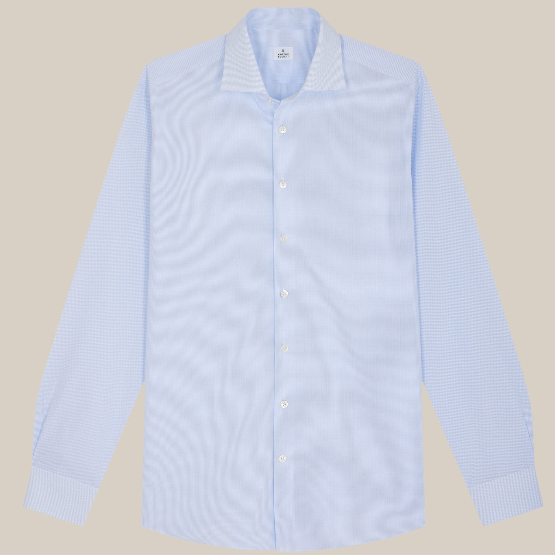 Chemise homme Popeline Carreaux Bleu