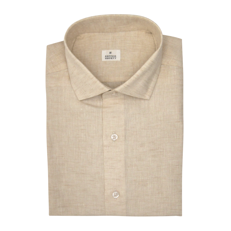 Chemise homme Chambray Uni Blanc Cassé