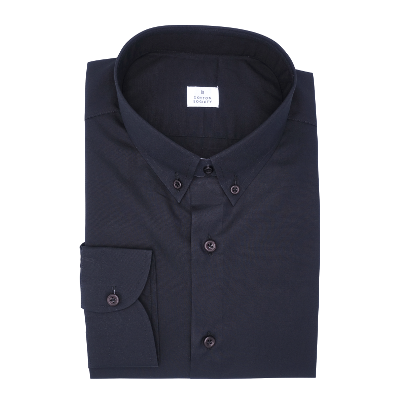 Chemise homme Popeline Uni Noir