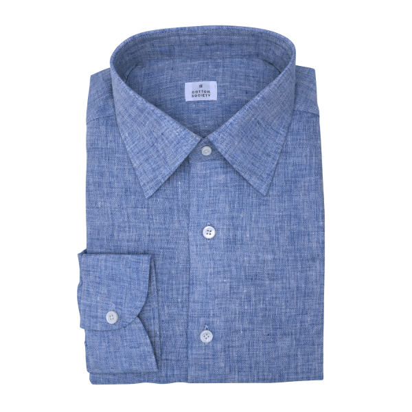 Chemise homme Chambray Uni Bleu