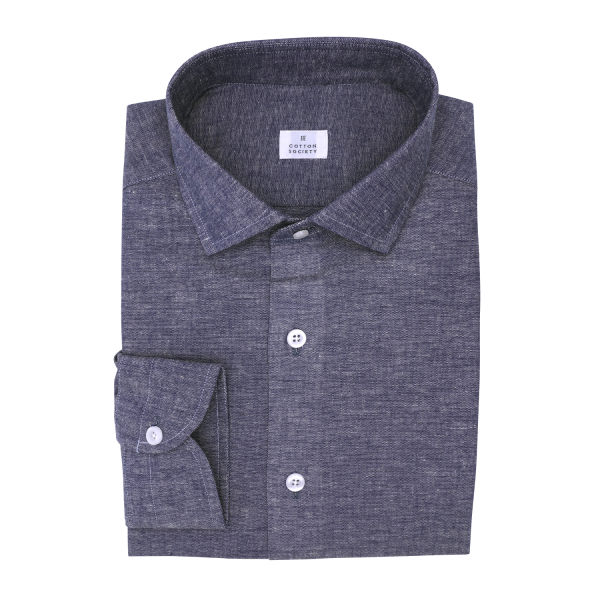 Chemise homme Chambray Japonais Uni Bleu