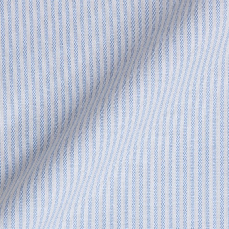 Oxford Rayé Bleu ciel Blanc