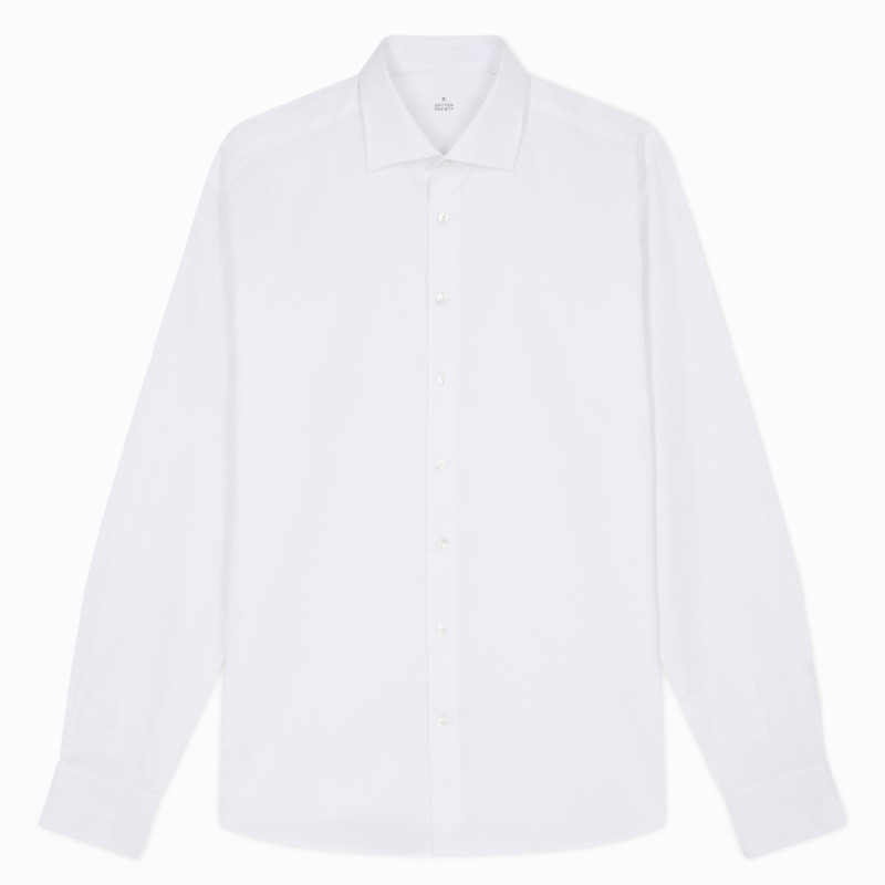 Chemise homme Popeline Uni Blanc