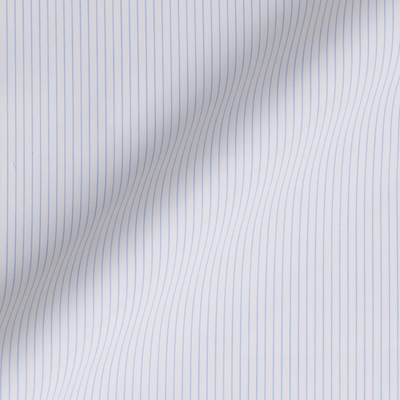 Popeline Rayé Bleu