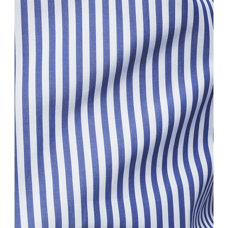 Popeline Rayé Bleu