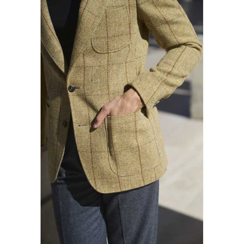 Veste en Harris Tweed à carreaux