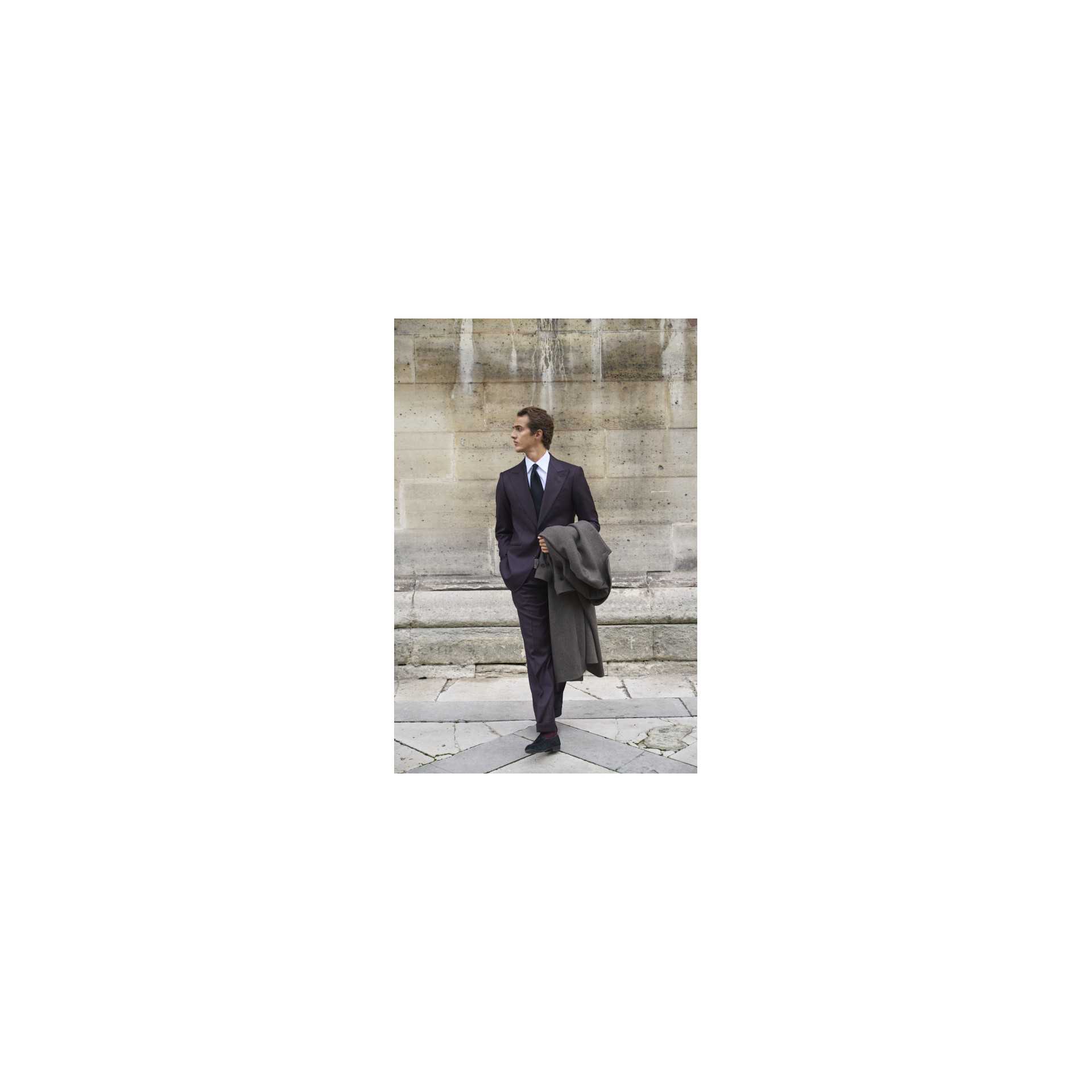 Manteau marron à col chemise