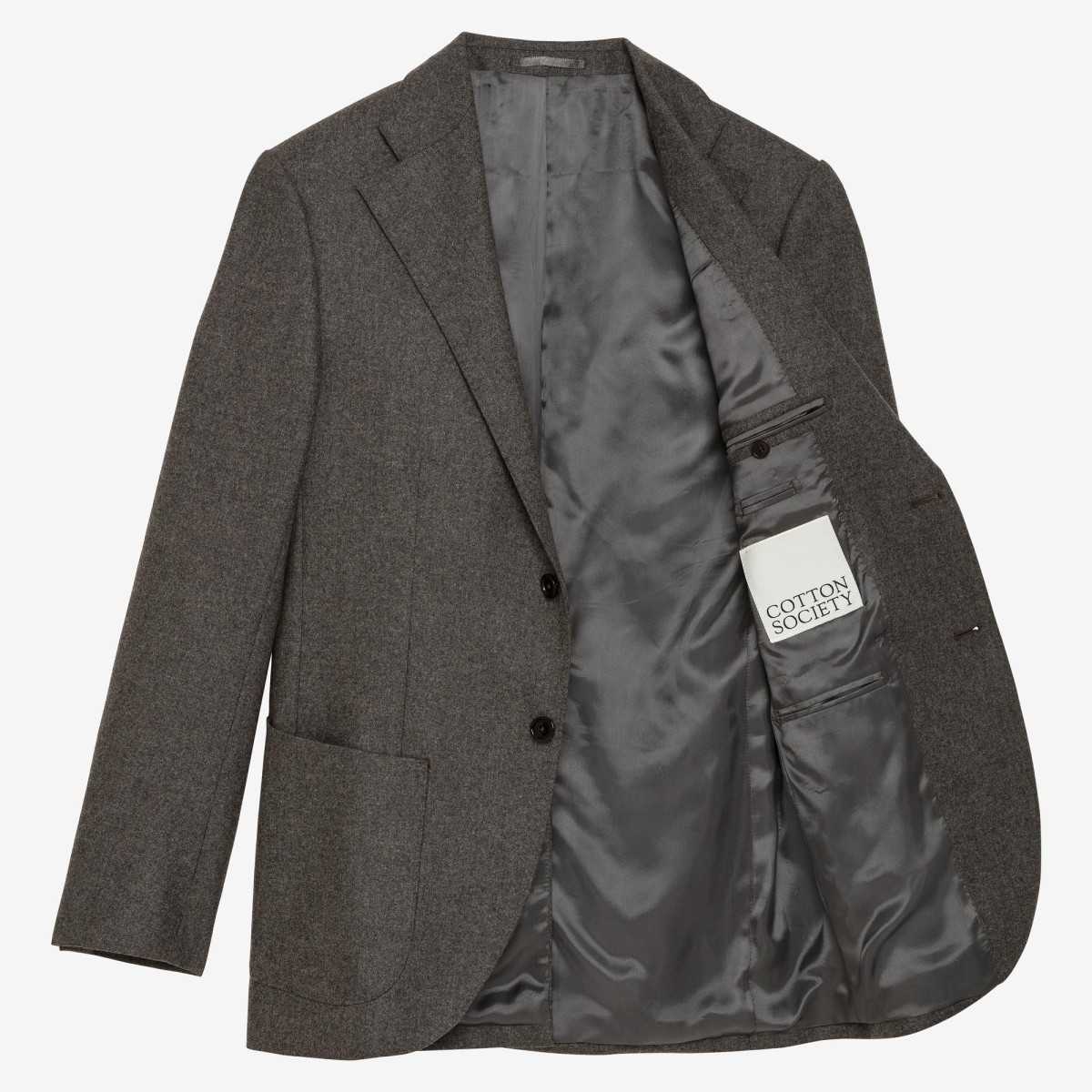 Costume en flanelle gris marron