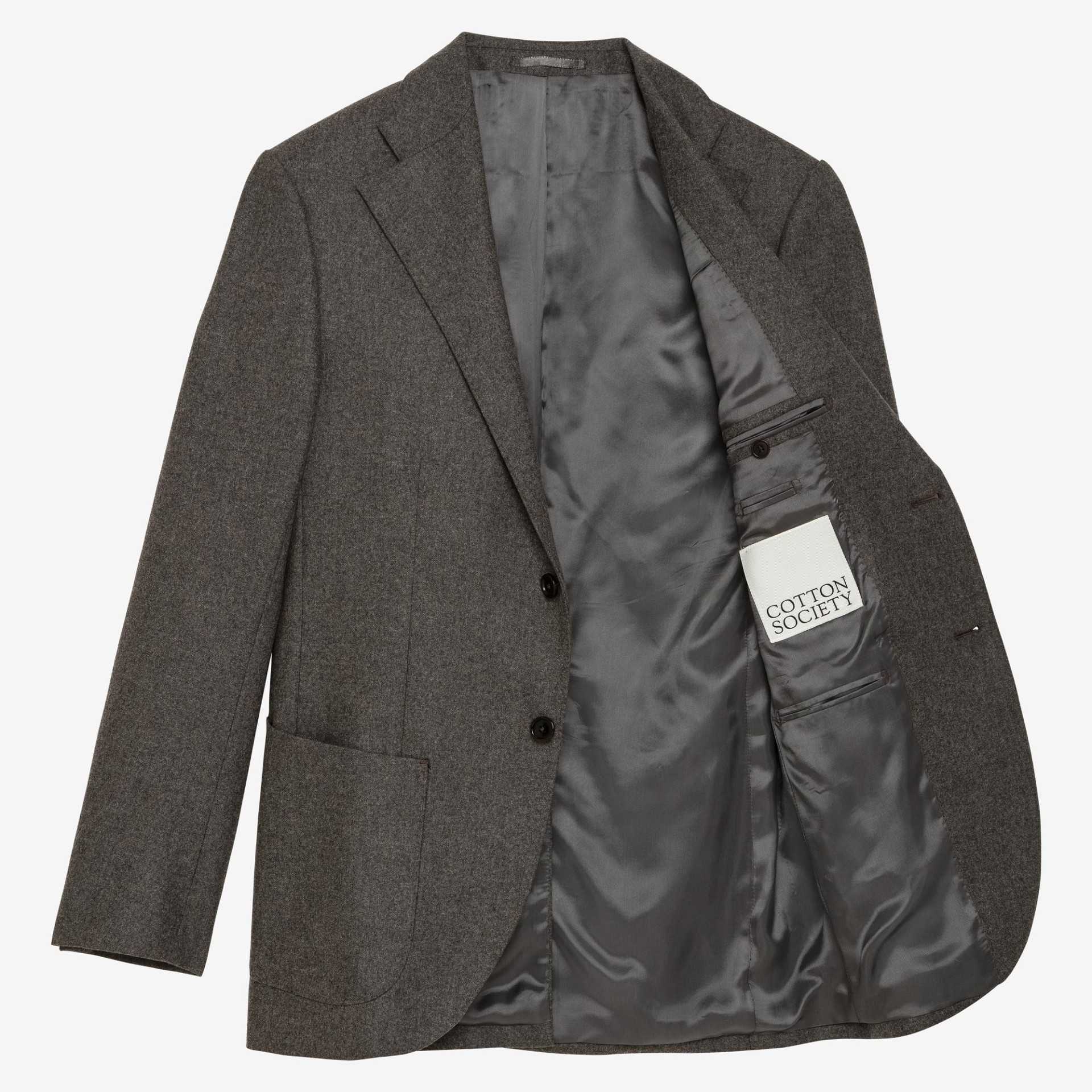 Costume en flanelle gris marron