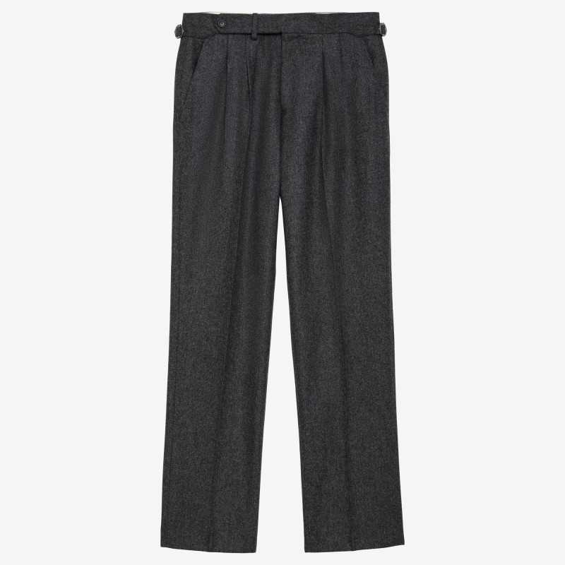 Costume en flanelle gris marron