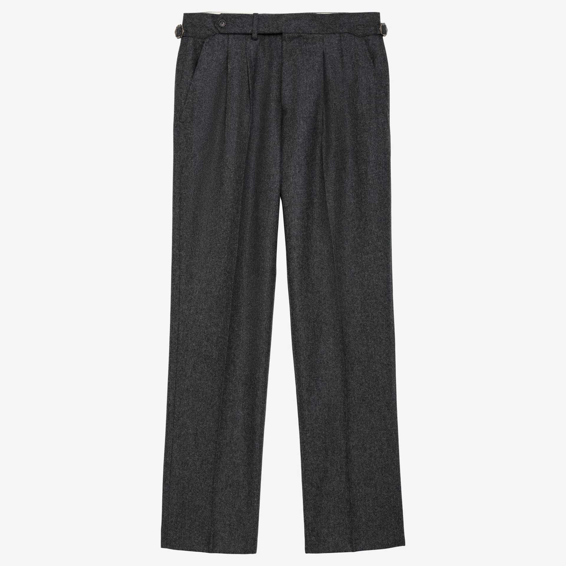 Costume en flanelle gris marron