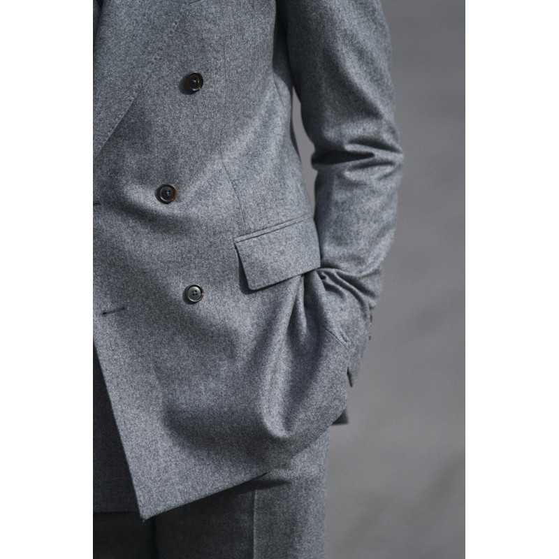 Costume en flanelle grise