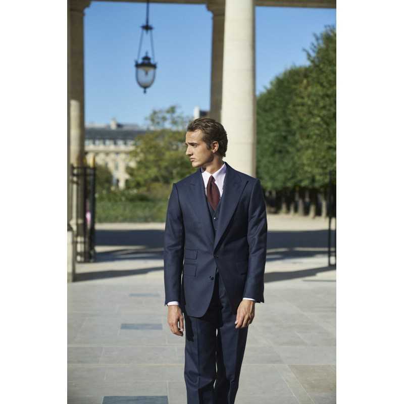 Costume en gabardine marine Standeven