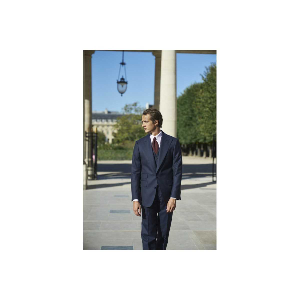 Costume en gabardine marine Standeven