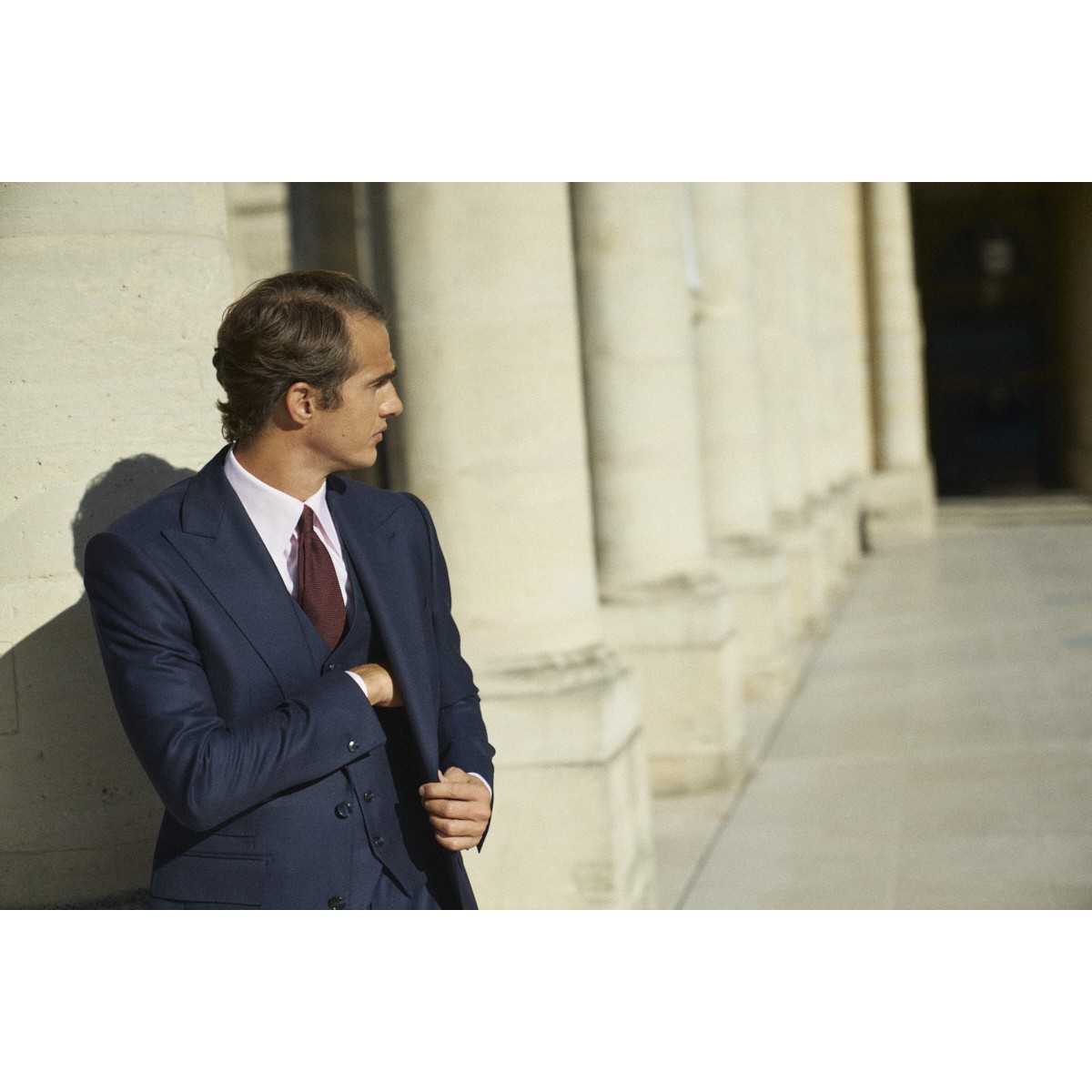 Costume en gabardine marine Standeven