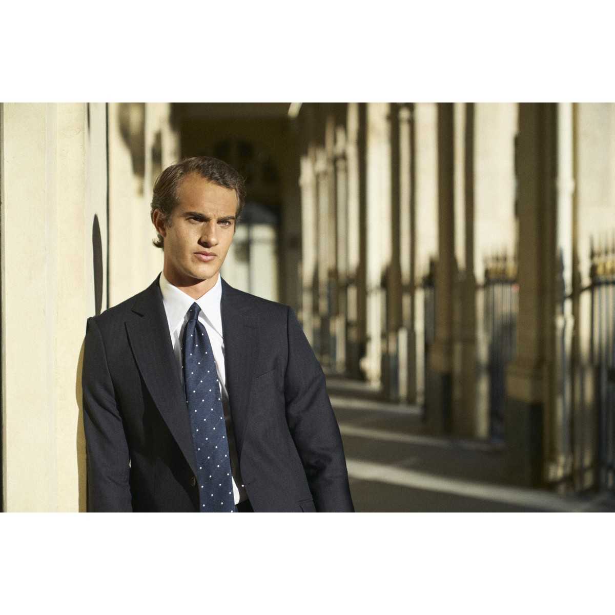 Costume à chevrons marine Standeven