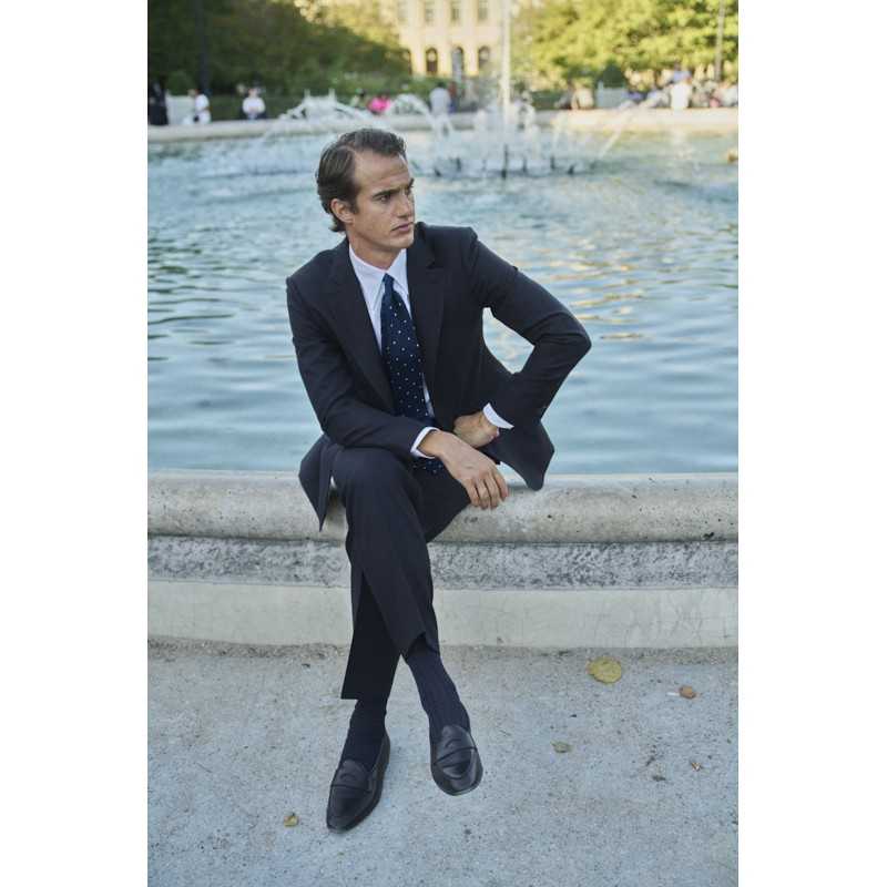 Costume à chevrons marine Standeven