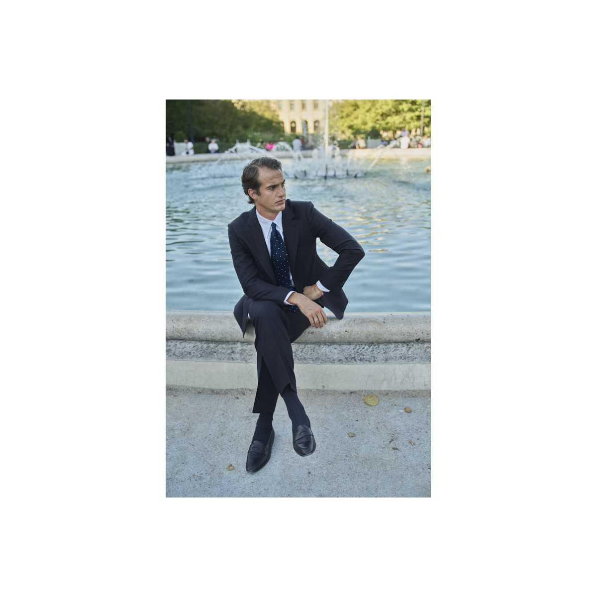 Costume à chevrons marine Standeven