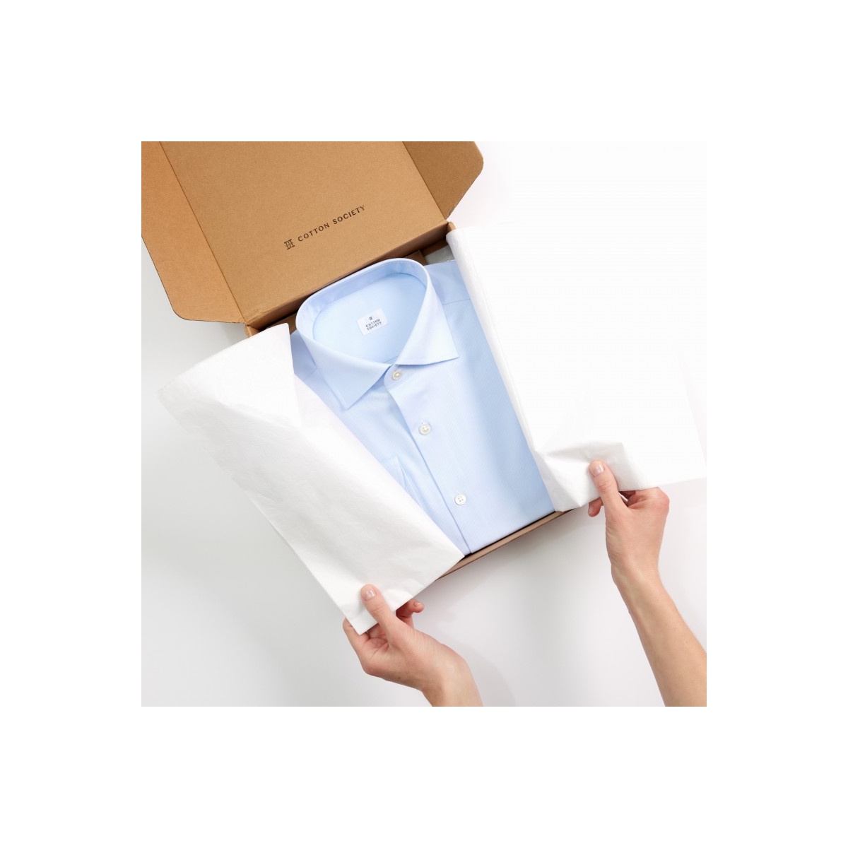 Coffret chemise sur mesure premium, cadeau élégant pour homme, Cotton Society