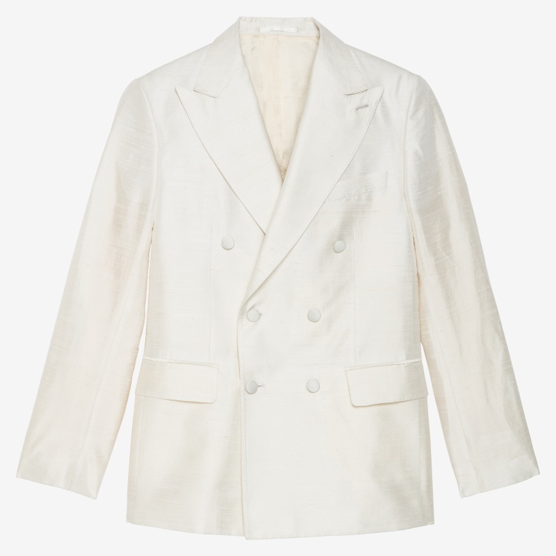 Veste de soirée Ivoire en Shantung de soie
