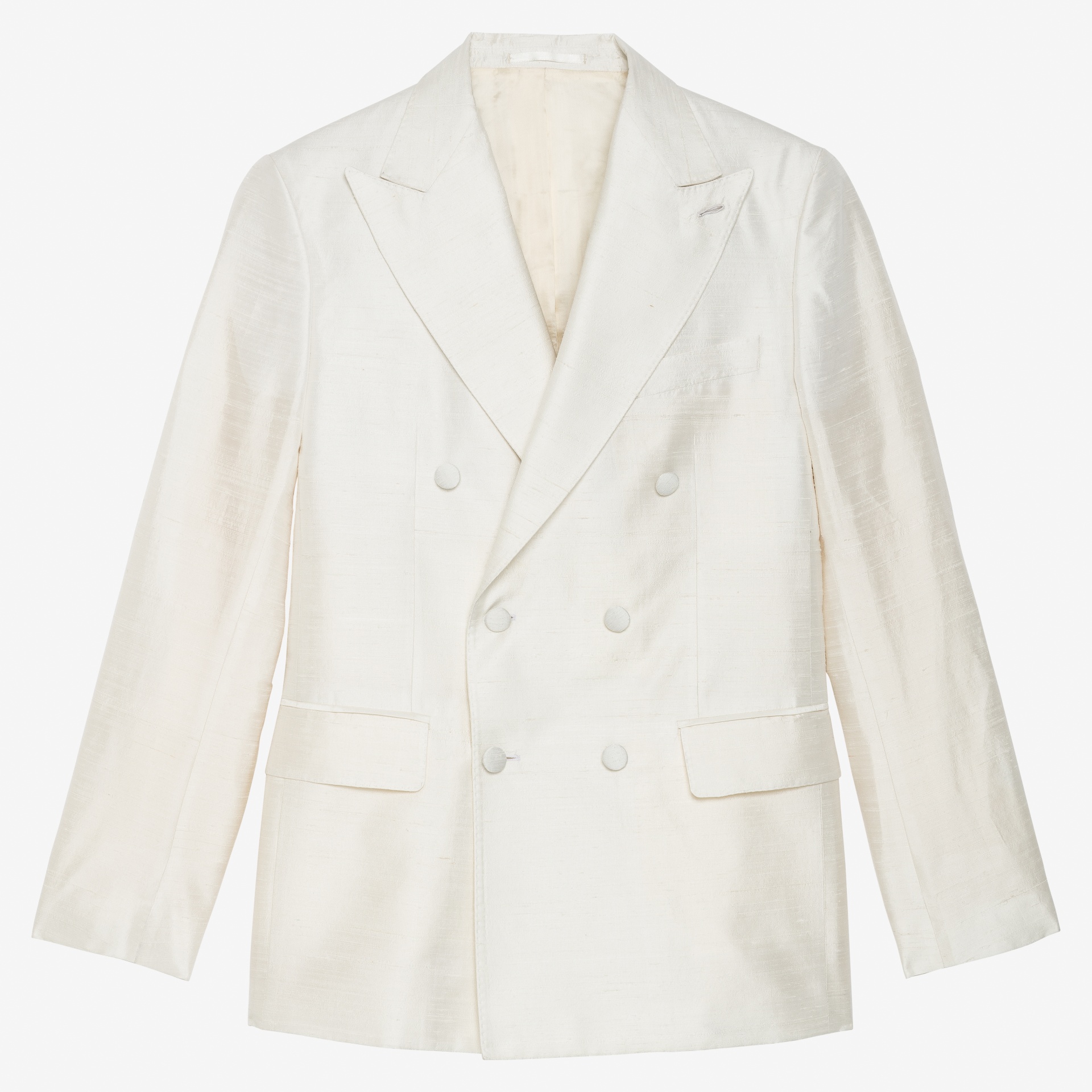 Veste de soirée ivoire shantung soie Holland & Sherry