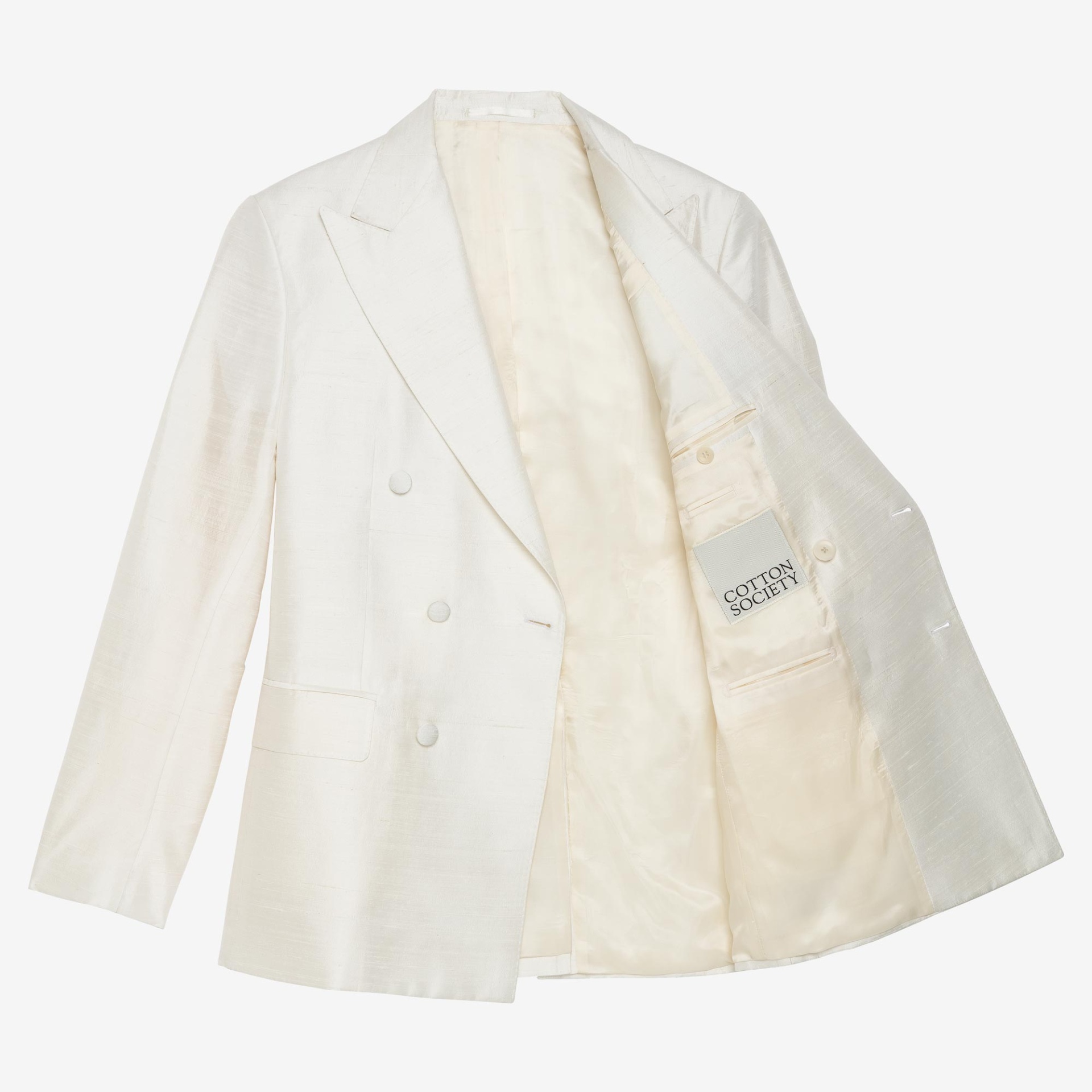 Veste de soirée Ivoire en Shantung de soie