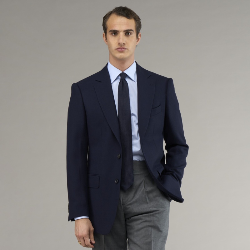 Blazer Fresco Mock Leno Marine