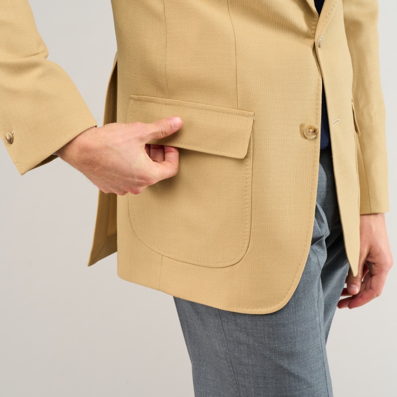 Veste sport beige Mock Leno | Blazer estival homme